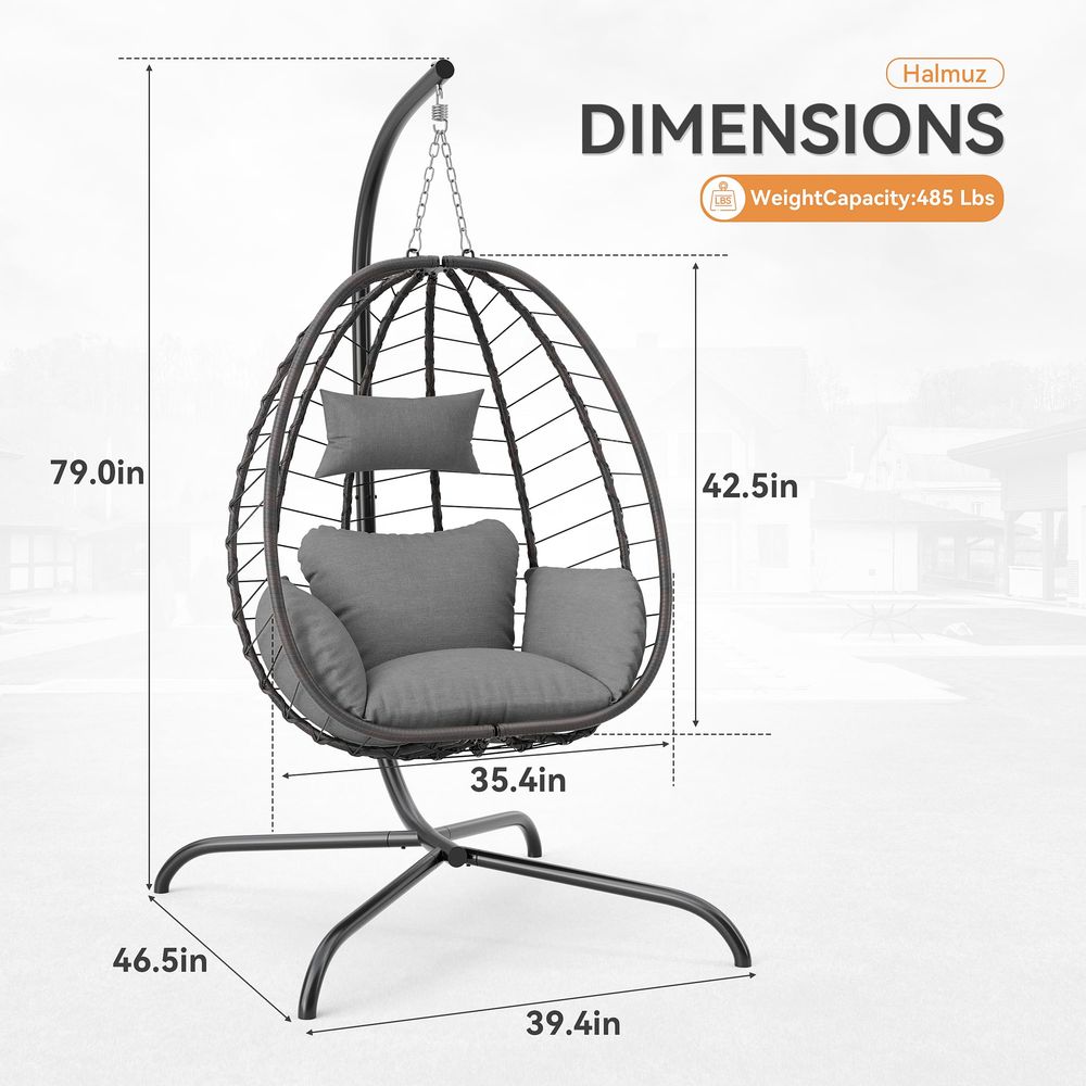 Pieces Outdoor Hanging Egg Cha - Hammock With Stand avaliação e preço