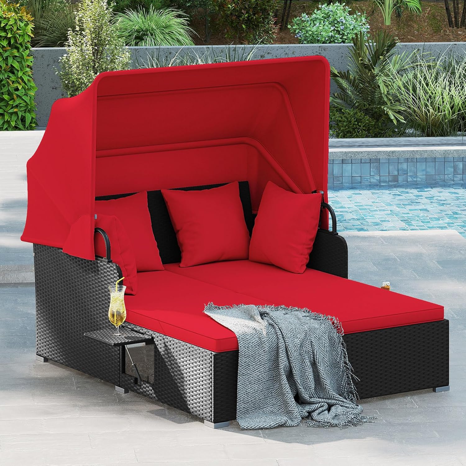2 Person Rattan Outdoor Daybed - Outdoor Daybed Furniture avaliação e preço