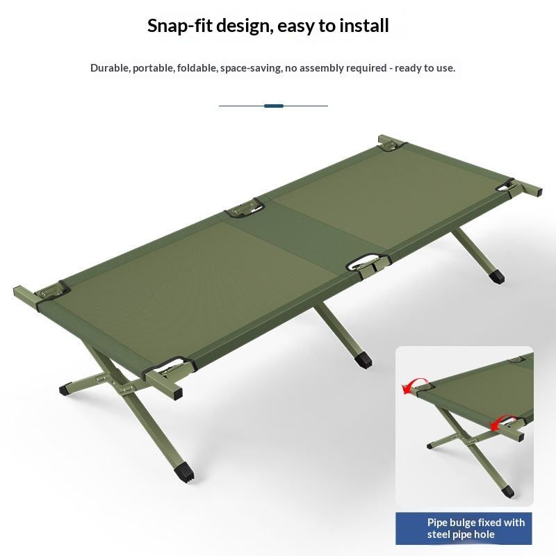 Folding Camping Cot Portable A - Outdoor Daybed Furniture avaliação e preço