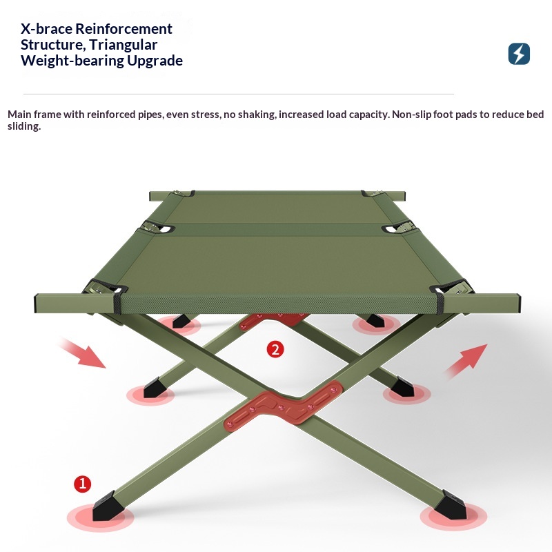 Folding Camping Cot Portable A - Outdoor Daybed Furniture avaliação e preço