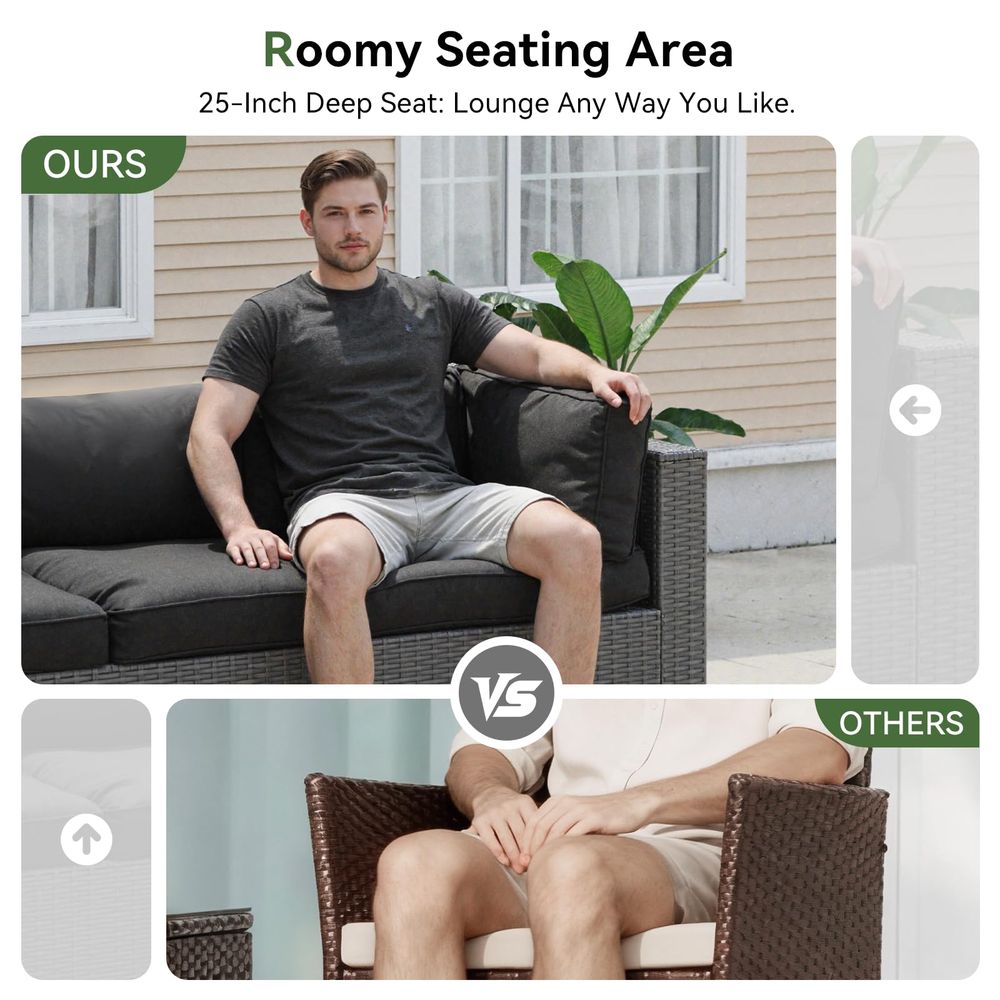 7Piece Patio Furniture Set, Wi - Outdoor Furniture Without Cushions avaliação e preço