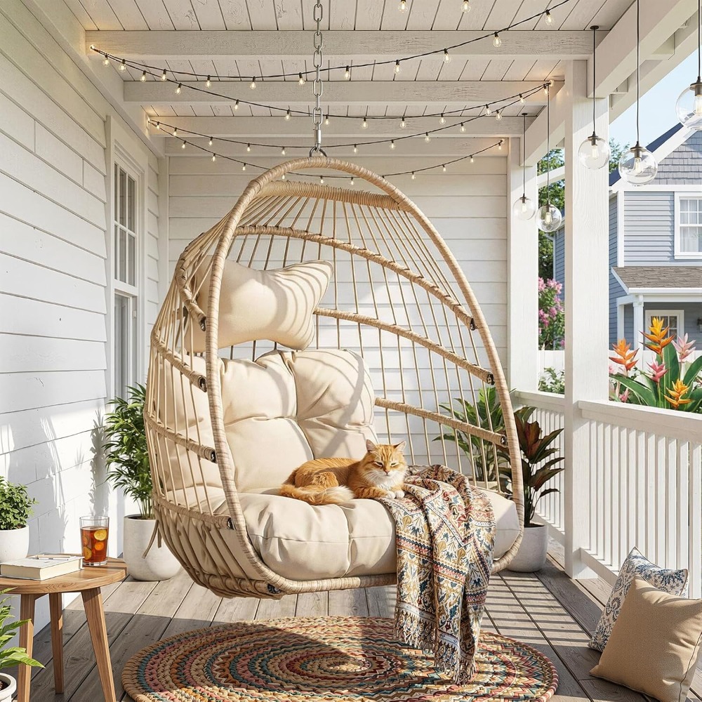 Outdoor Hanging Egg Chair With - Outdoor Furniture Without Cushions avaliação e preço