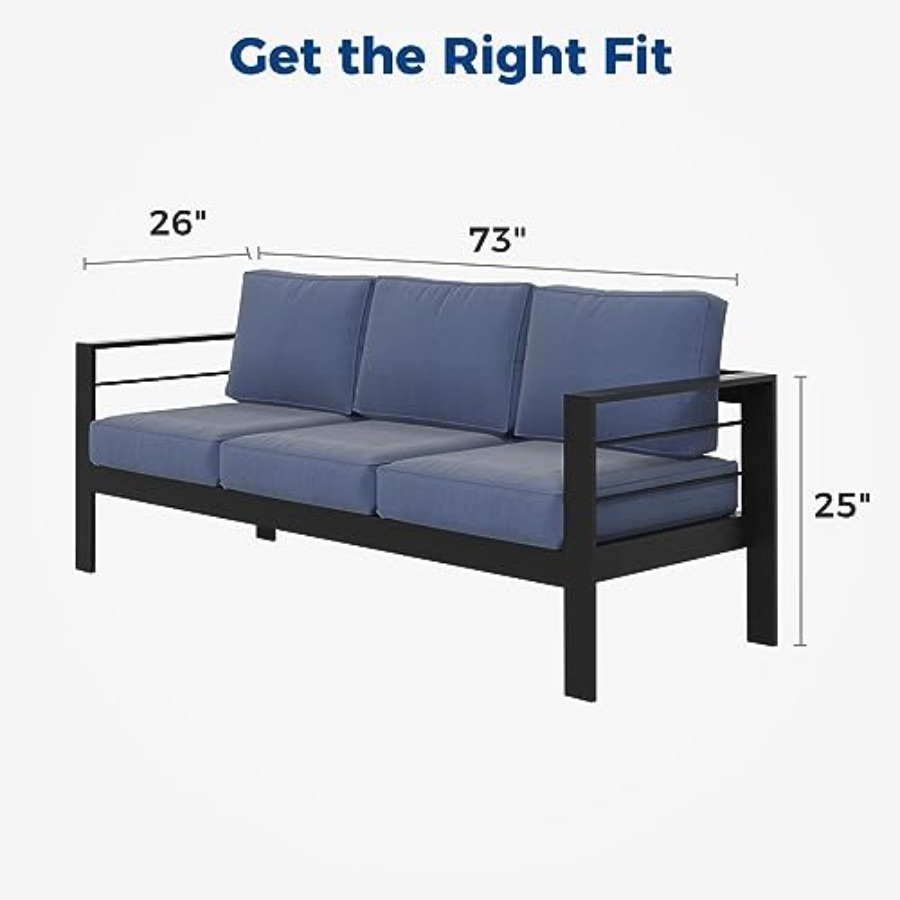 Outdoor Couch Aluminum Patio F - Outdoor Furniture Without Cushions avaliação e preço