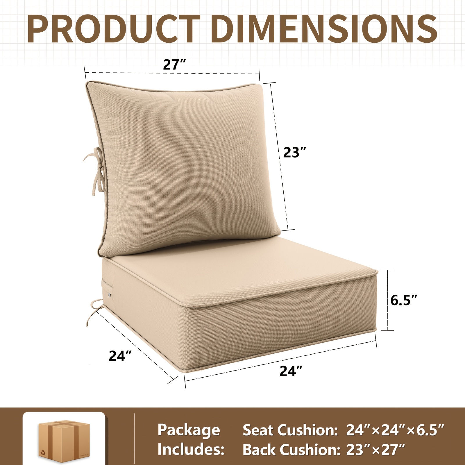 Outdoor Cushion Set of 1pc/2pc - Outdoor Furniture Without Cushions avaliação e preço
