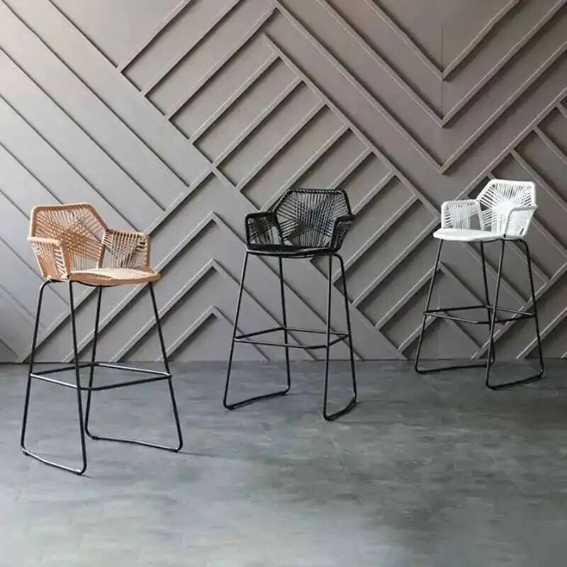 Chairs Kitchen Pp Modern High  - Outdoor Furniture For Cafe avaliação e preço
