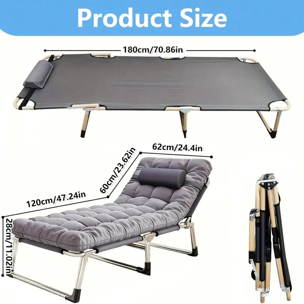 Folding Bed With Cushion Light - Outdoor Daybed Furniture avaliação e preço