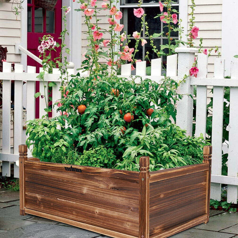 Wood Planter Box Outdoor Raise - Outdoor Daybed Furniture avaliação e preço