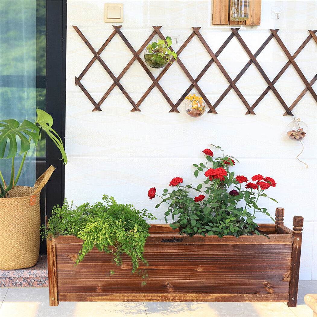 Wood Planter Box Outdoor Raise - Outdoor Daybed Furniture avaliação e preço
