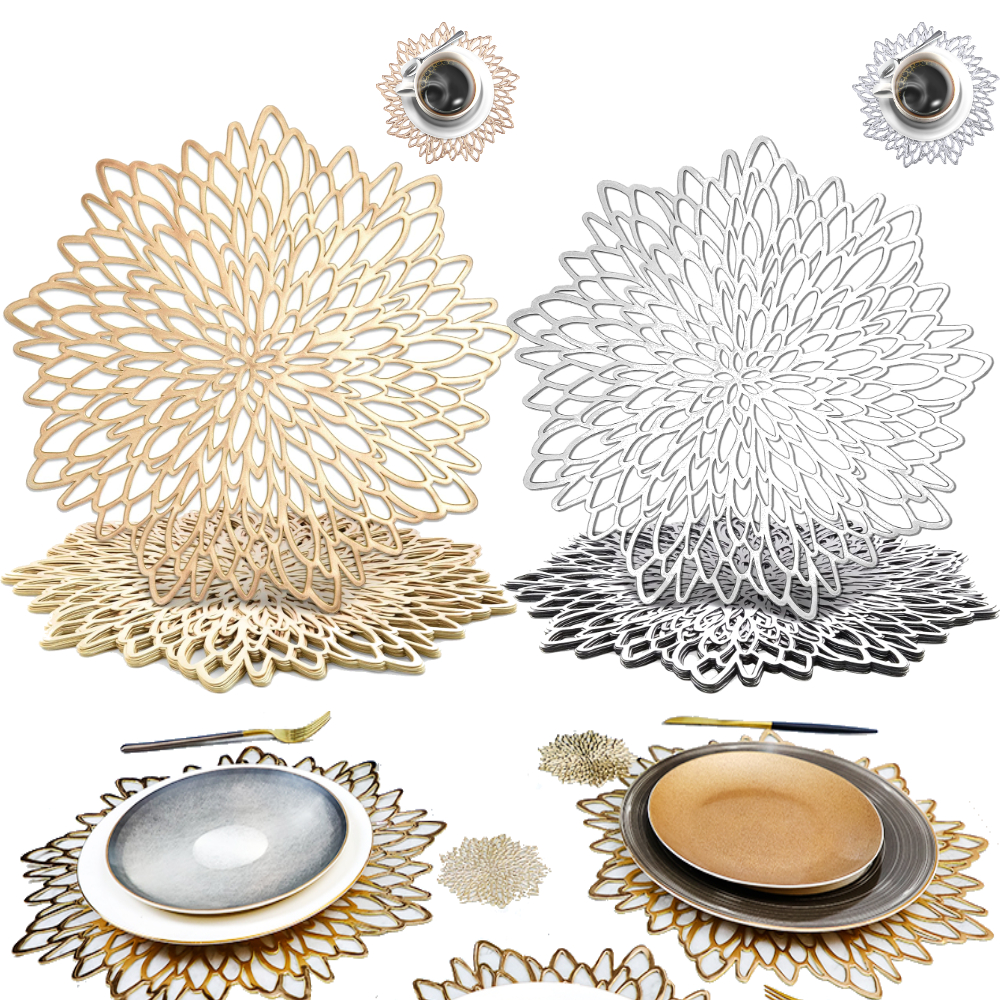 Set of 4 Metallic Placemats Se - Outdoor Furniture Designer avaliação e preço