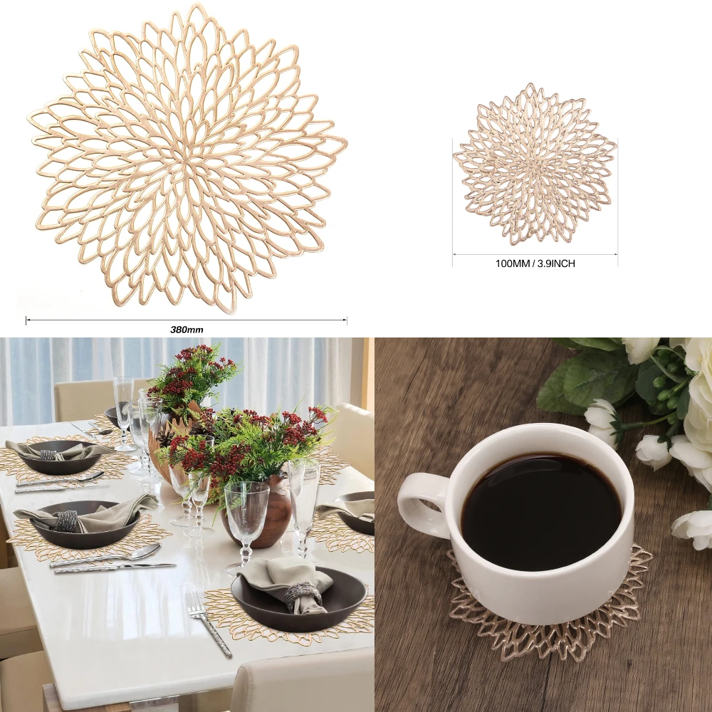 Set of 4 Metallic Placemats Se - Outdoor Furniture Designer avaliação e preço