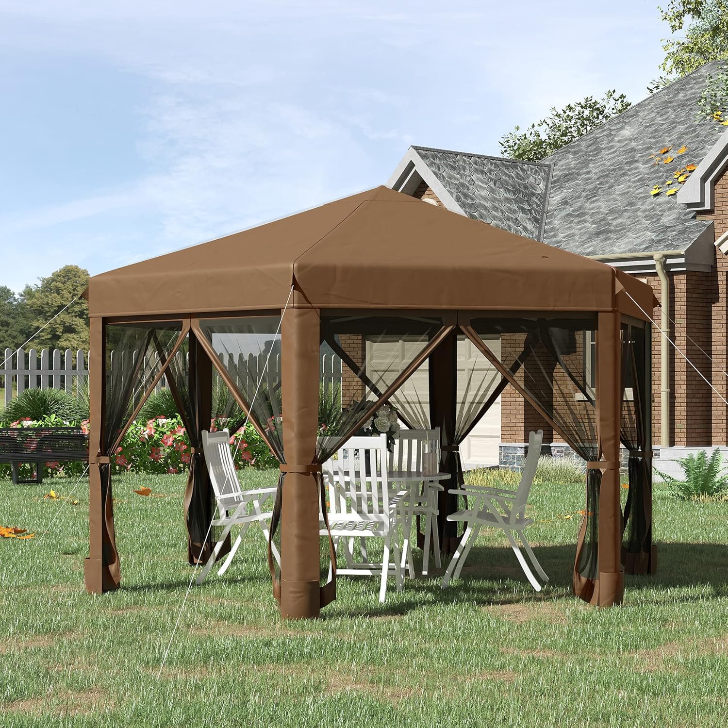 13x11ft Hexagonal Pop Up Gazeb - Gazebo Pop Up avaliação e preço