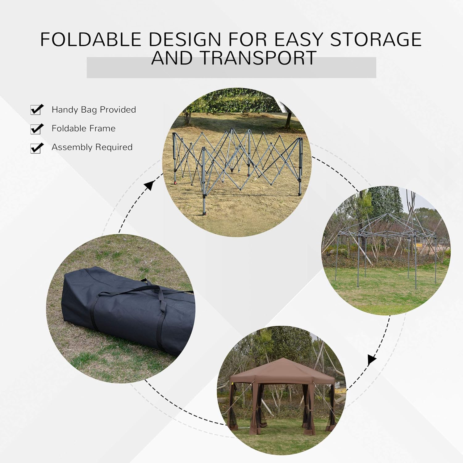 13x11ft Hexagonal Pop Up Gazeb - Gazebo Pop Up avaliação e preço
