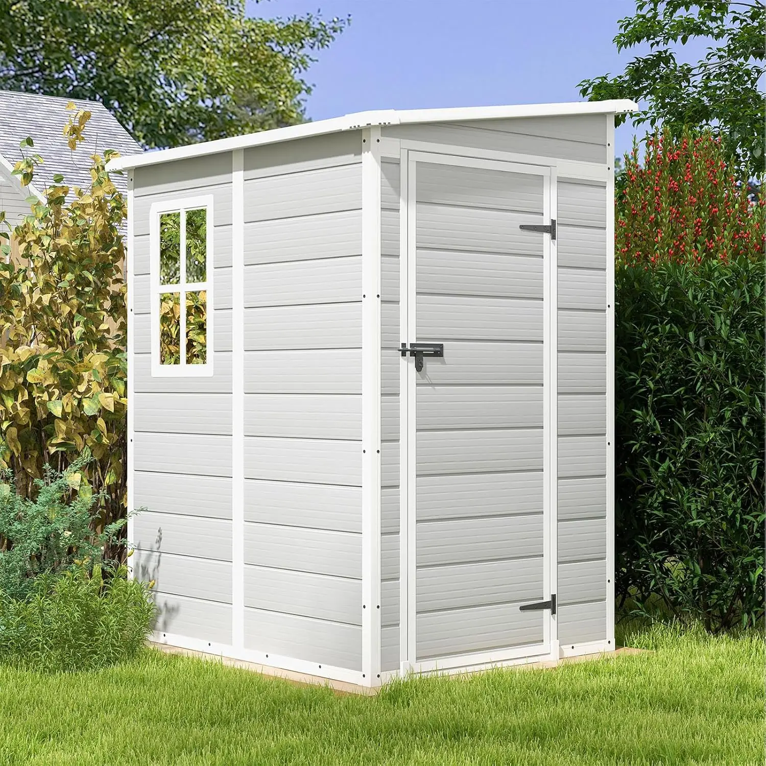 5x4FT Outdoor Storage Shed wit - Outdoor Furniture Resin avaliação e preço