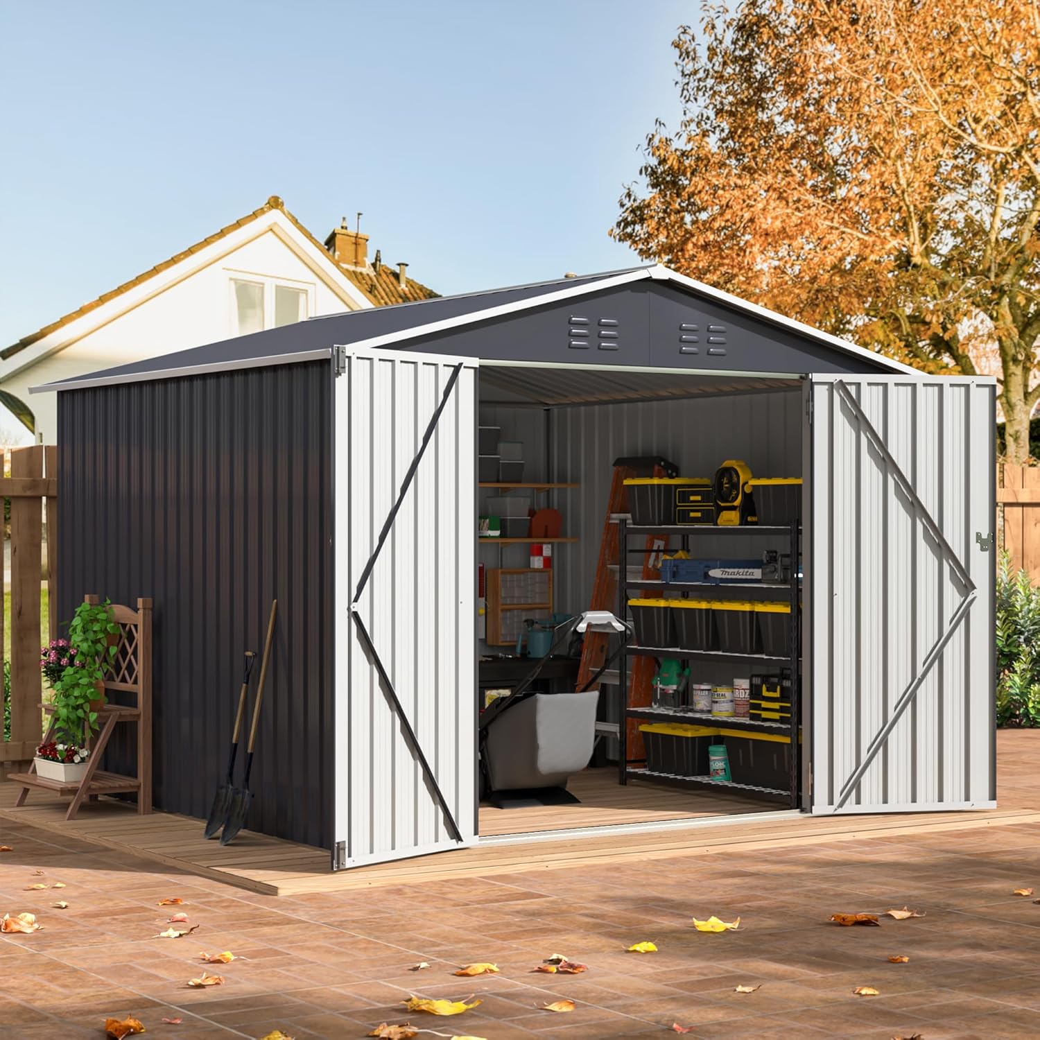 8x8 FT Outdoor Storage Shed, U - Outdoor Furniture Designer avaliação e preço